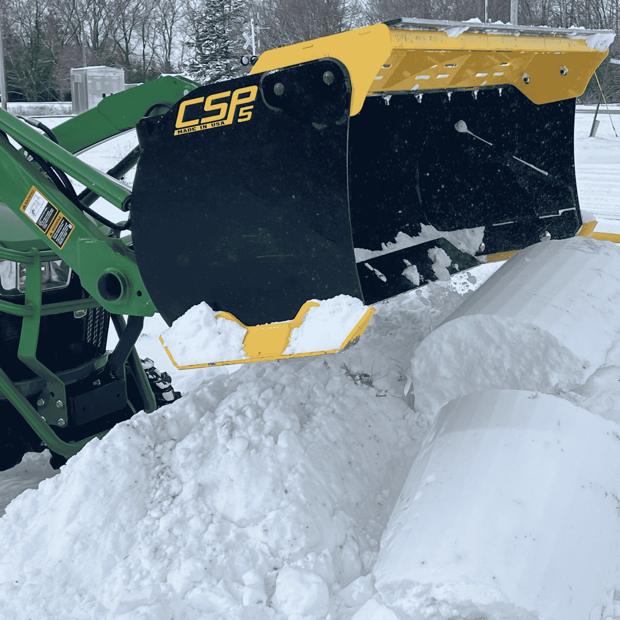 Stinger Compact Tractor Snow Pusher | 4ft - 7ft | Optional Dragback