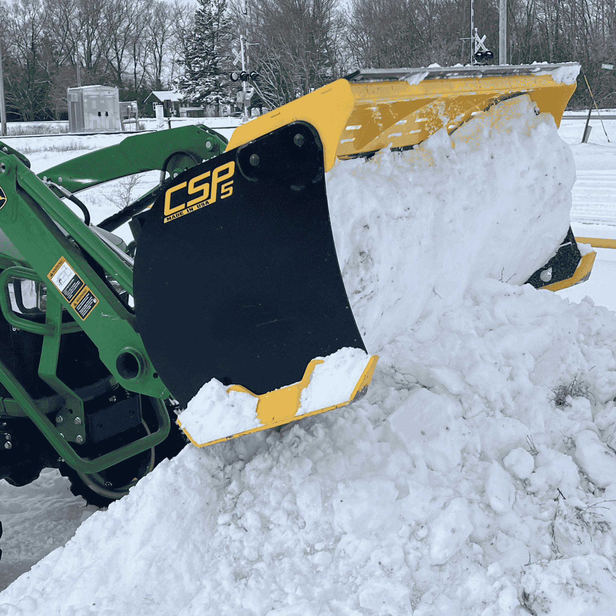 Stinger Compact Tractor Snow Pusher | 4ft - 7ft | Optional Dragback