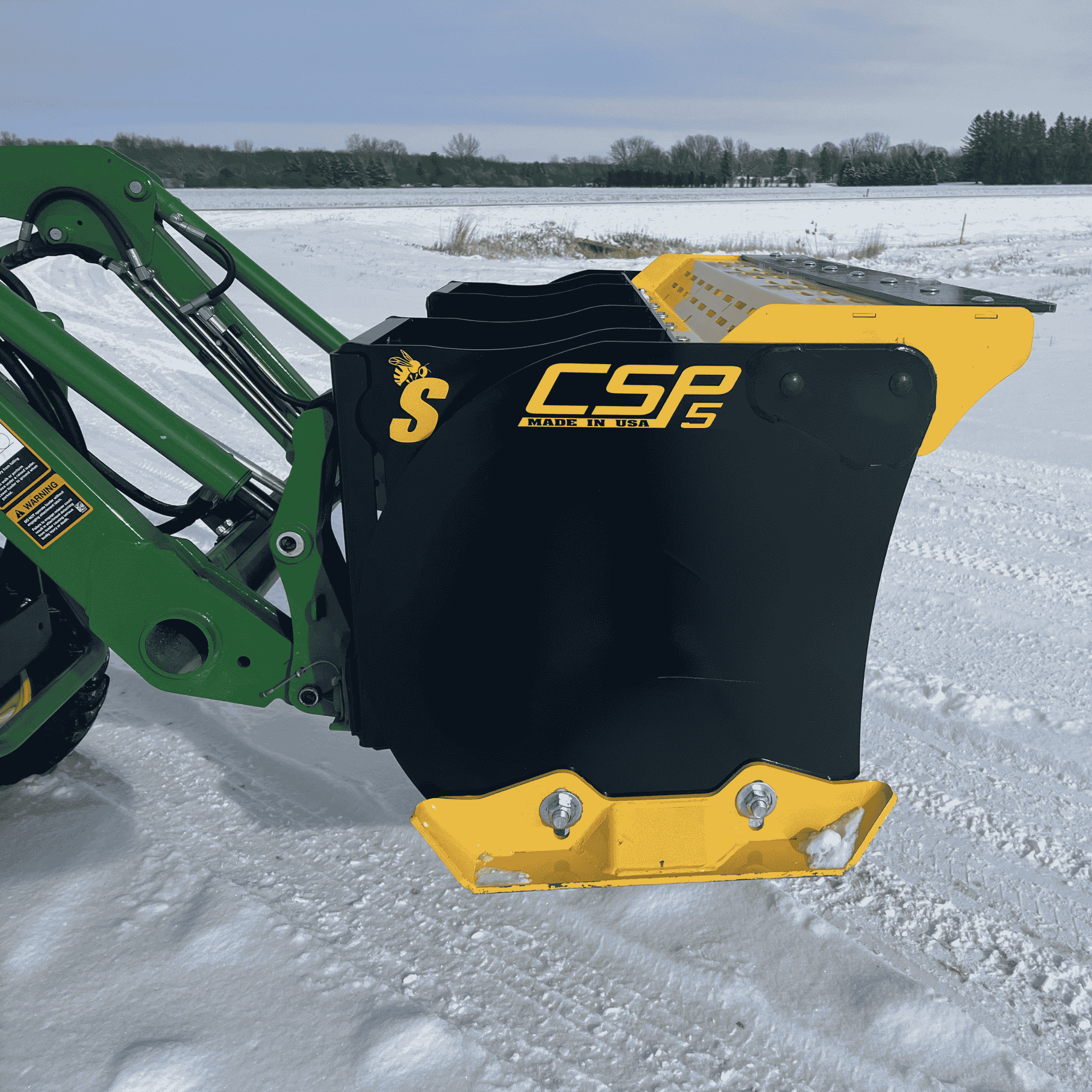 Stinger Compact Tractor Snow Pusher | 4ft - 7ft | Optional Dragback