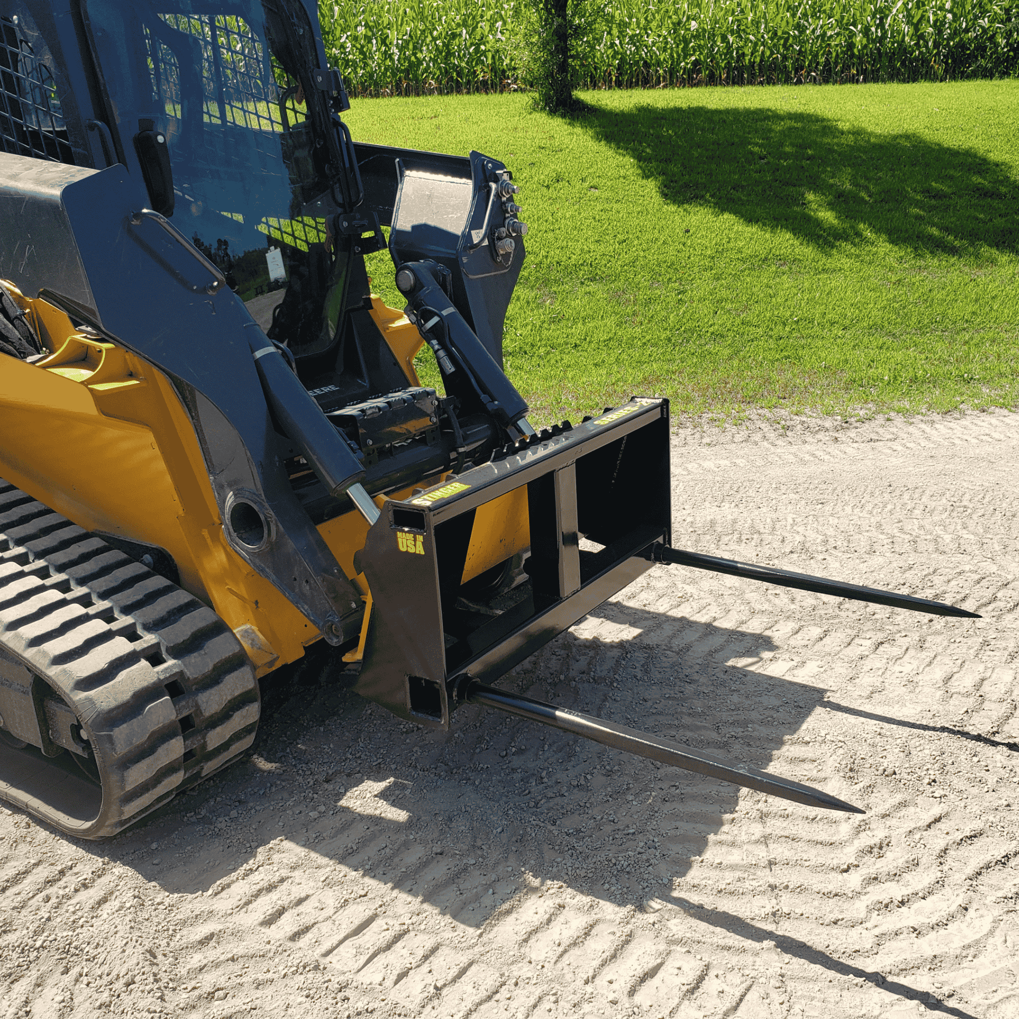 Stinger Skid Steer Double Bale Spear | Round & Square | 7,000 lb Capacity