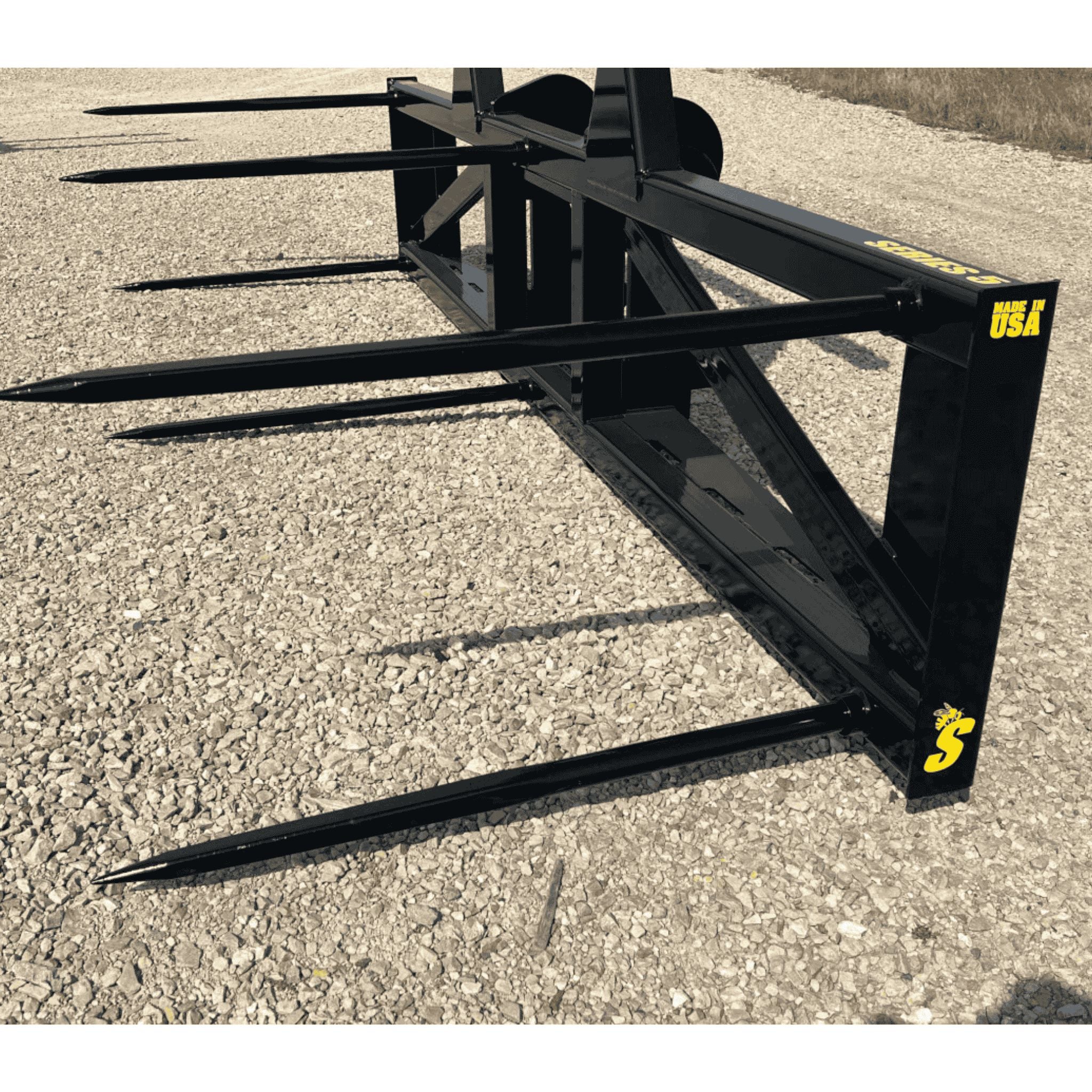 Stinger Telehandler Multi-Bale Spear | 3 & 5 Round Bale Mover | 21,000 lb Capacity