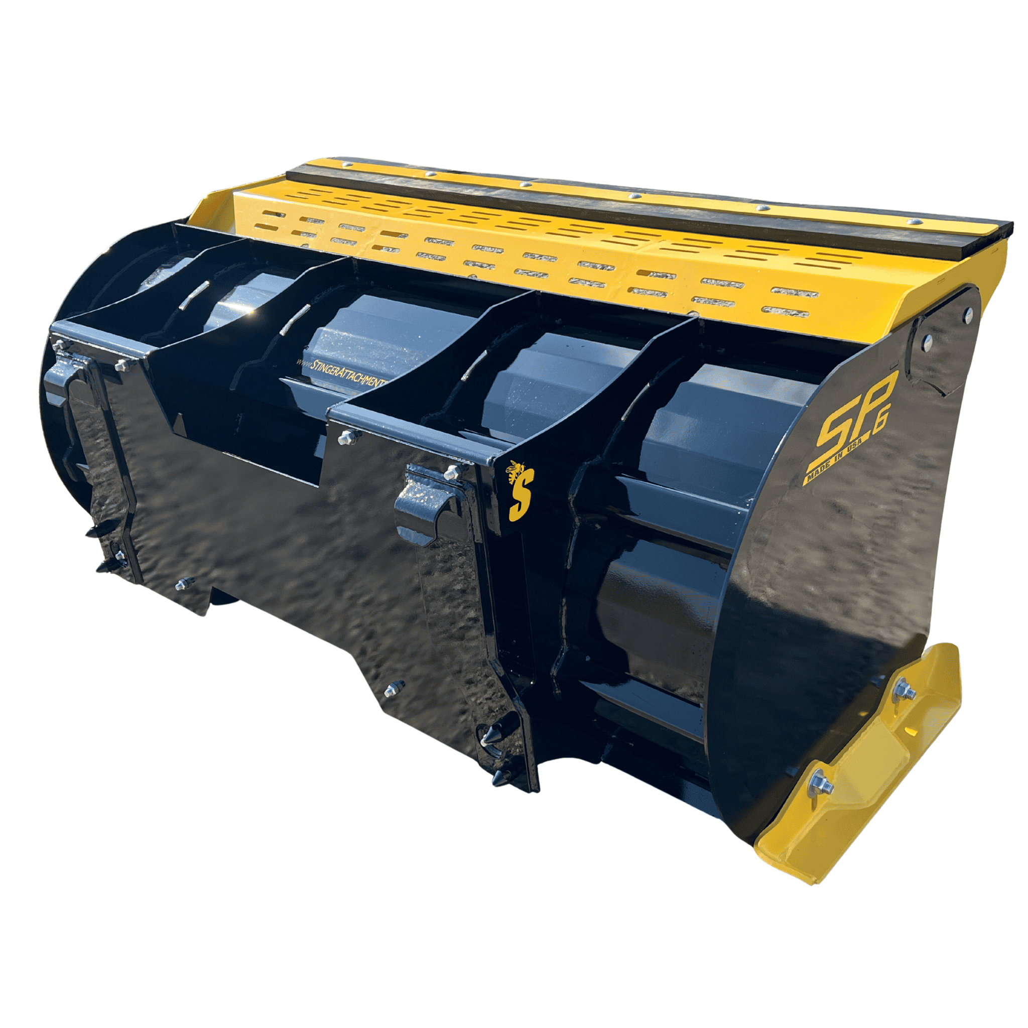 Stinger Skid Steer Snow Pusher | 5ft - 8ft | 25" Box & Dragback