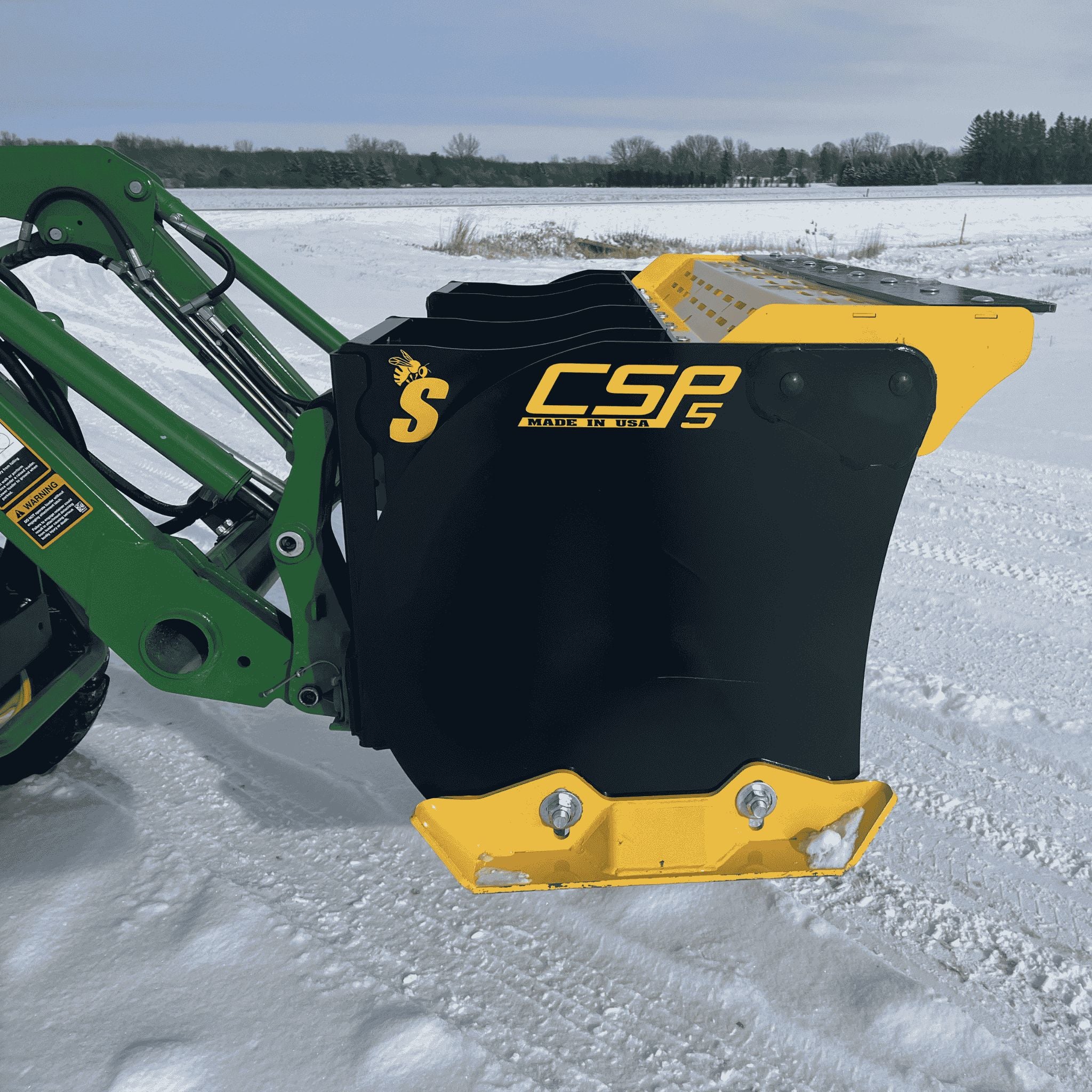 Stinger Compact Tractor Snow Pusher | 4ft - 7ft | Optional Dragback