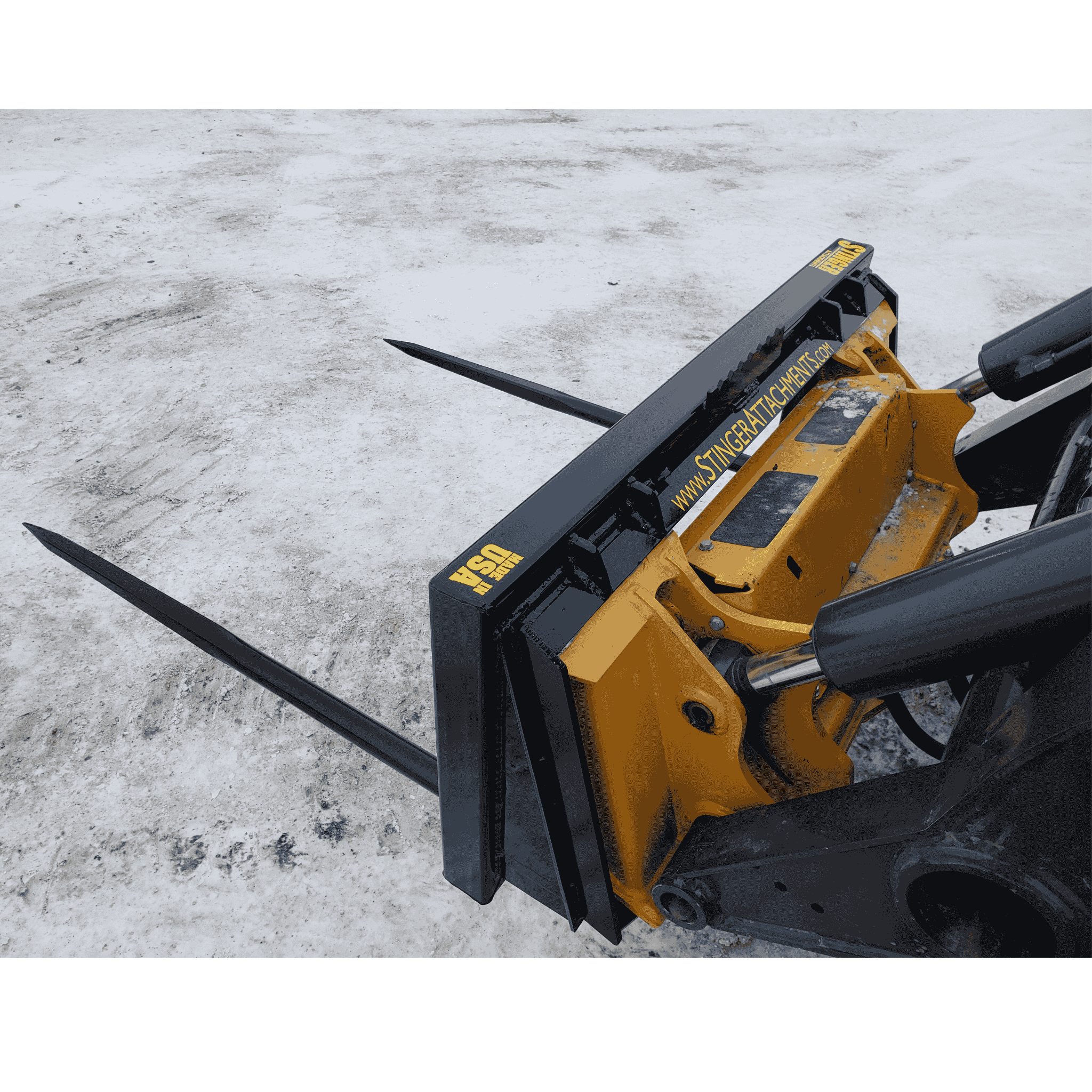 Stinger Skid Steer Double Bale Spear | Round & Square | 7,000 lb Capacity